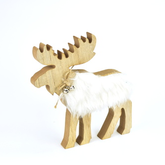 Sob dřevěný s rolničkami 21 cm