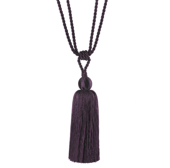 Ozdobný úvaz na záclony - fialová