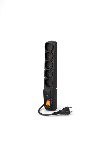 Acar F5 3m kabel, 5 zásuvek, přepěťová ochrana, černý