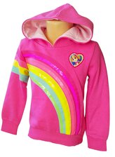Dívčí mikina TLAPKOVÁ PATROLA duha s flitry přes hlavu, růžová, velikost: 104