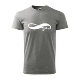 Tričko s potiskem Navždy jeho: šedé M