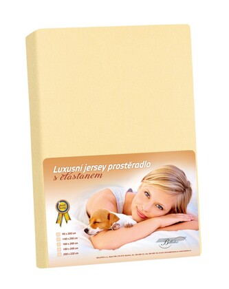 Jersey LUX - Vanilková - 140x200 cm