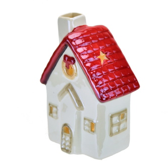 Domeček keramický s LED osvětlením 13 cm