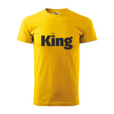 Tričko s potiskem King: žluté 4XL