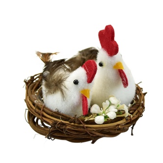 Slepička s kohoutkem v hnizdečku 9x10 cm