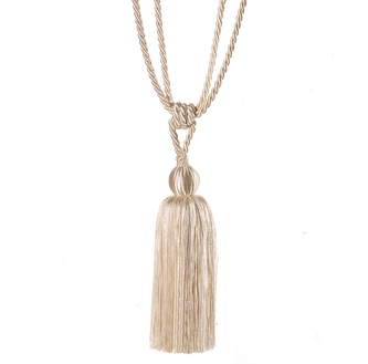 Ozdobný úvaz na záclony - béžová