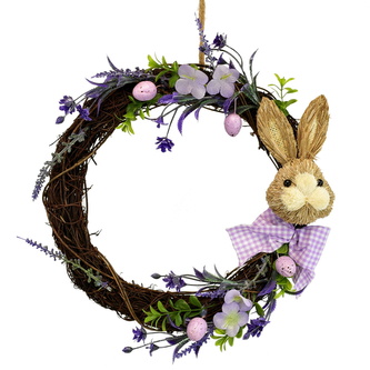 Proutěný věnec se zajíčkem Ø30 cm