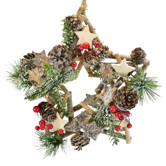 Hvězda s bezinkami 33 cm