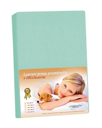 Jersey LUX - Tyrkysová - 90x200 cm