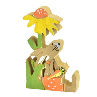 Květina se zajíčkem 15 cm