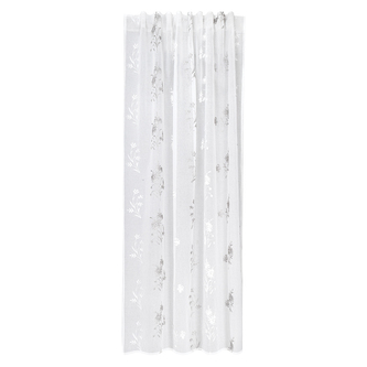 Záclona s poutky, zatemňovací, výšivka - šedá, 245 mm, 140 mm