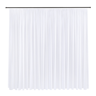 Záclona Laura, bílá, řasící páska - 245 mm, 600 mm