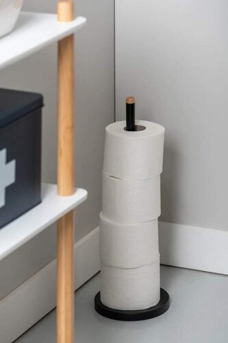 Zásobník na toaletní papír Bamboo Accent Deluxe černý Present Time