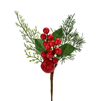 Větvička s bezinkou a jablíčkem 25 cm