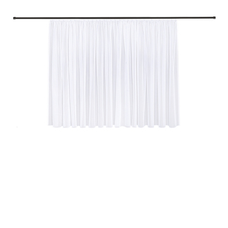 Voálová záclona z recyklovaného materiálu - bílá, 150 mm, 300 mm