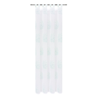 Záclona s poutky, potisk - mátová, 245 mm, 140 mm