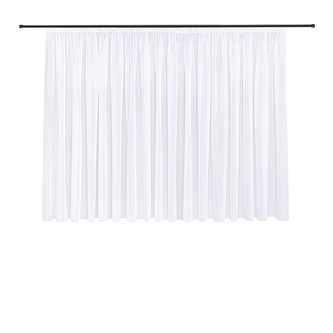 Záclona Alina, bílá, řasící páska - 175 mm, 450 mm