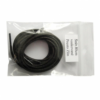 Tkaničky do polobotek kulaté tenké voskované Presto 80 cm - černé, 80