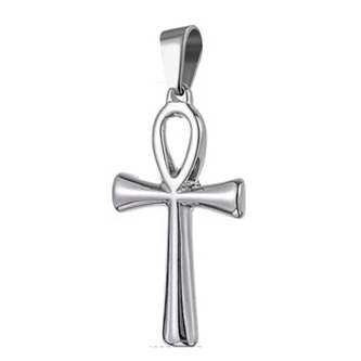 OPP1937 Ocelový přívěsek kříž života