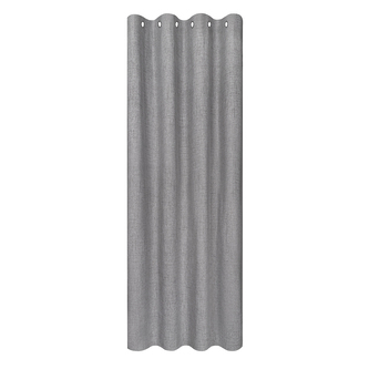 Záclona s kroužky, blackout - světle šedá, 245 mm, 140 mm