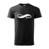 Tričko s potiskem Navždy jeho: černé XL