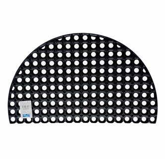 Rohož HONEY půlkruh guma 45x75x1,6 cm černá