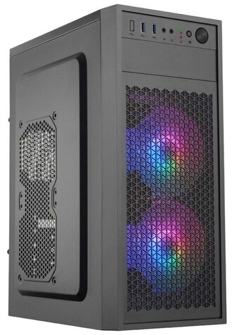 EuroCase MidT ML N6-530B ARGB bez zdroje 2x USB 3.0 černá