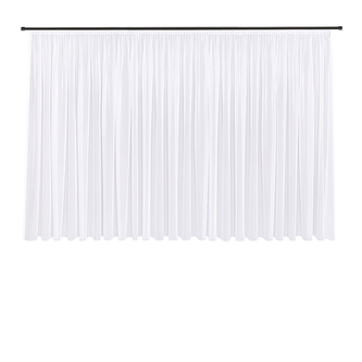 Záclona Laura, bílá, řasící páska - 175 mm, 600 mm