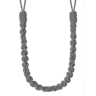 Ozdobný úvaz na záclony - stříbrná