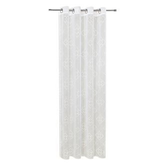 Záclona s poutky, potištěná - přírodní, 235 mm, 140 mm