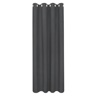 Záclona s kroužky, uni - šedá, 245 mm, 145 mm