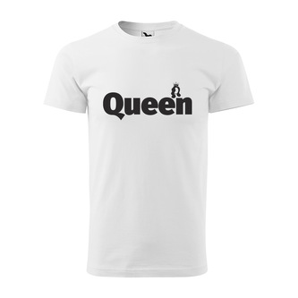 Tričko s potiskem Queen: bílé L