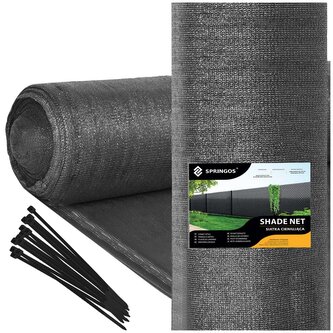 Stínící tkanina 150cm x 25m 90% zastínění SPRINGOS SN0065 světle grafitová