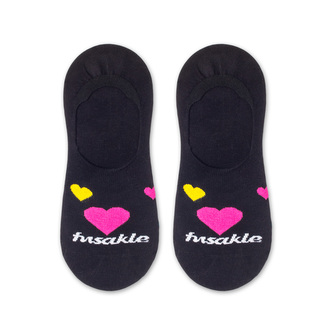 Neviditelné ponožky Ťapa Barevná láska Černé M (39-42)