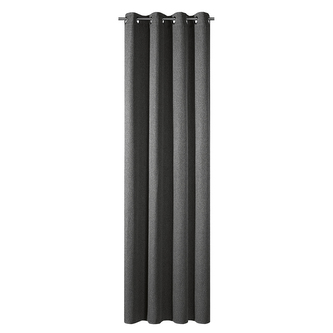 Záclona s kroužky blackout, 100 %, Berlín - antracit, 245 mm, 140 mm