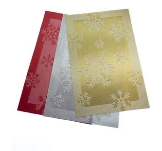 prostírání 45x30cm, VÁNOČNÍ, červené, zlaté, stříbrné, plast