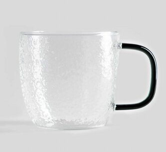 Sklenice | MARTILLO | s hrubou texturou a tyrkysovým uchem | 0,5 l | 739095