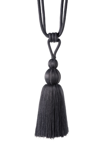 Ozdobný úvaz na závěsy - hnědá