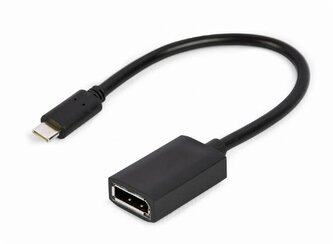 Gembird adaptér USB-C (M) na DisplayPort (F), 4K, 0.15m kábel, čierny