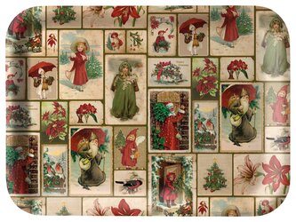 Dřevěný tác Christmas Collage