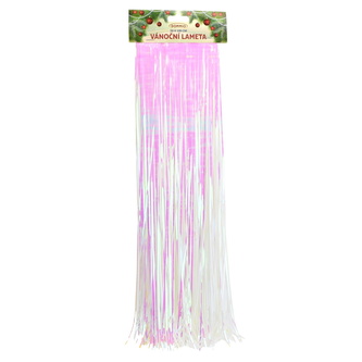 Vánoční lameta bílá 50x100 cm