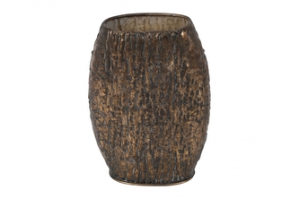 Bronzová váza oválná Ebony S, 30 cm