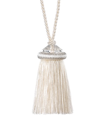 Dekorativní třásně – klíčenka - krémová