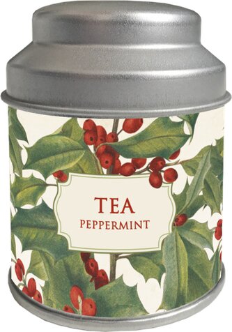 Čajové sáčky v plechové dóze Red Christmas Flowers