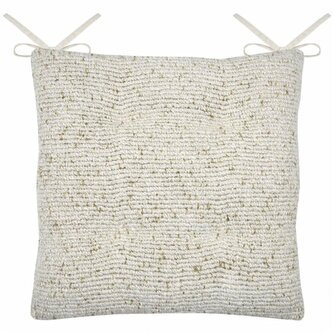 Podsedák na židli AMAZONICA krémová/zlatá 38x38x4 cm France