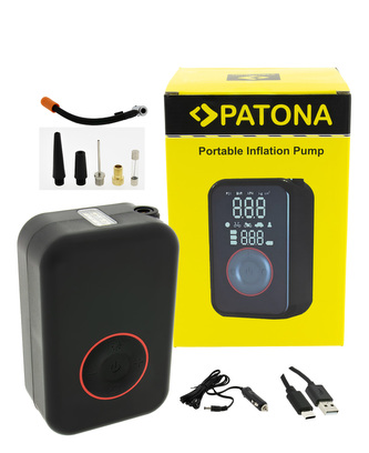 PATONA cestovní mini kompresor do auta,na kolo-4Ah powerbank,LED SOS,LCD