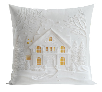 Vánoční polštář CHRISTMAS HOUSE 3D 40x40 cm  Mybesthome