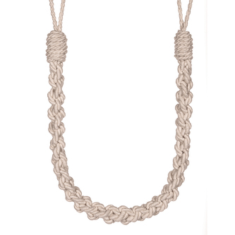 Ozdobný úvaz na záclony - přírodní