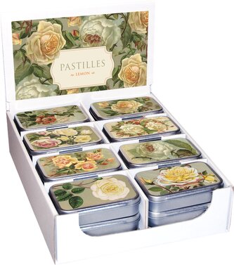 Pastilky v plechové dóze Yellow Roses