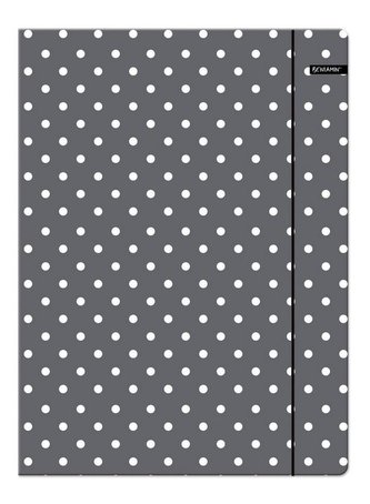 Teczka z gumką A4 Basic kropki szara